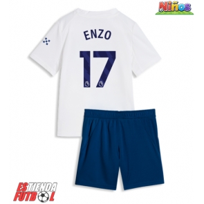 Manchester City Enzo Fernandez #17 Tercera Equipación Niños 2026-27 Manga Corta (+ Pantalones cortos)